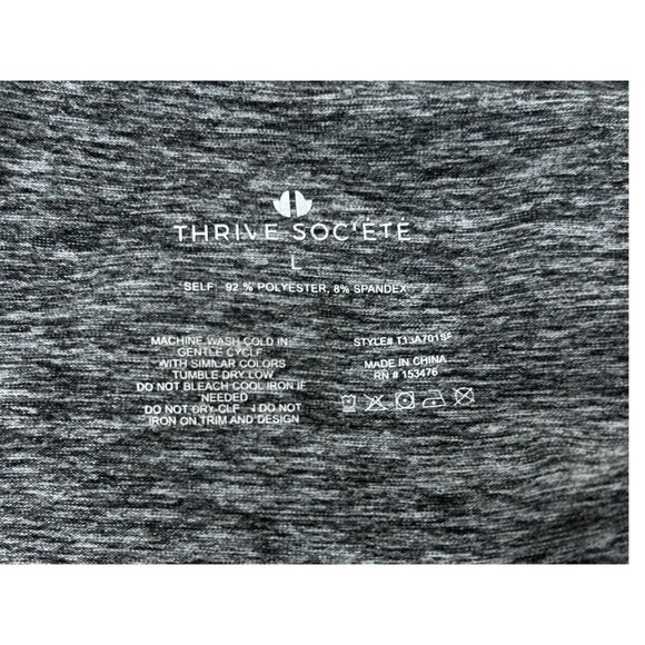 Thrive Societe Romper Sz L Heather Grey Scoop Neck Sleeveless Lounge Romper Norm - Picture 5 of 5